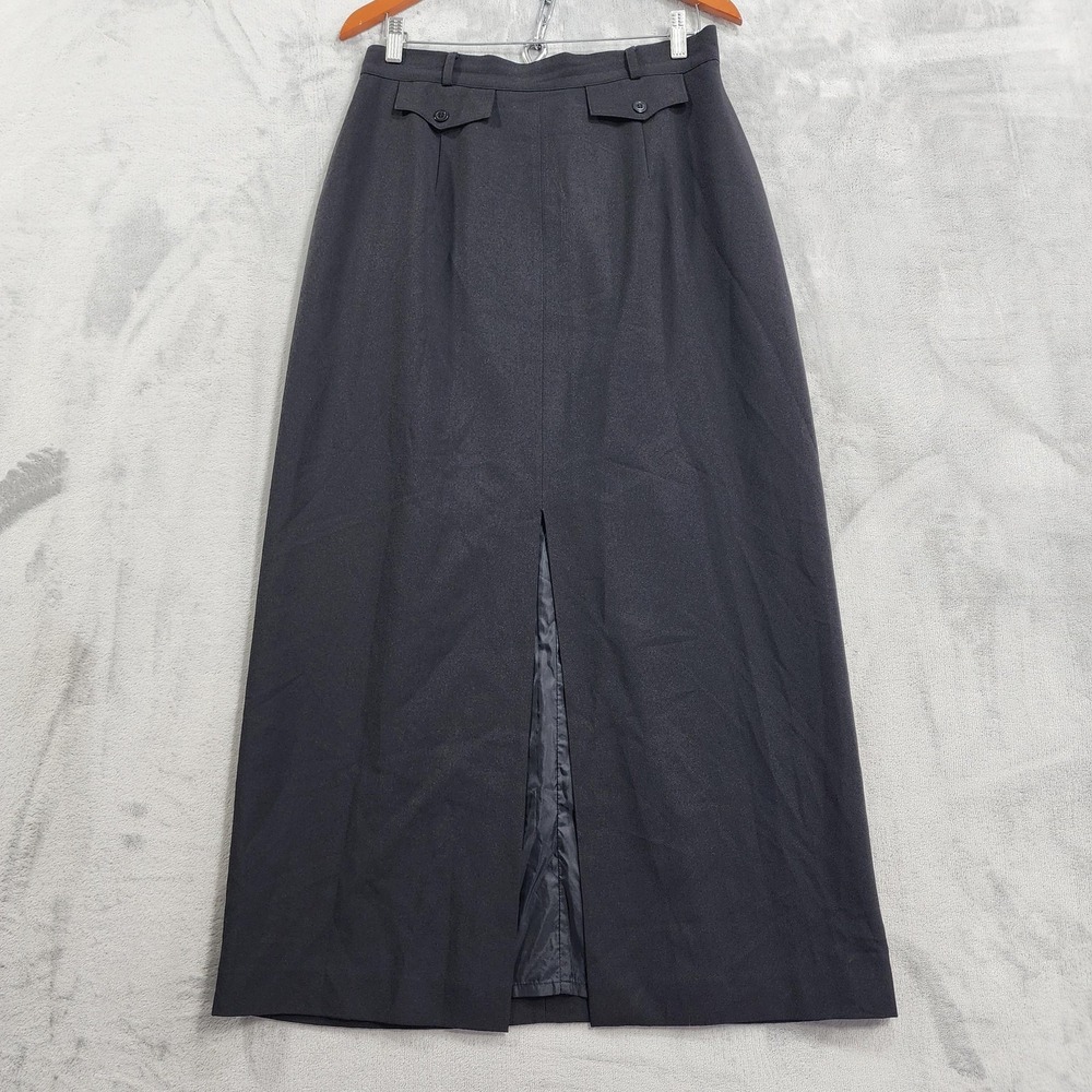 Vintage J.R.T By Newport News Skirt Womens L Black Pencil Maxi Lined Goth Office